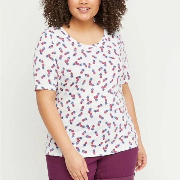 Lane Bryant Pineapple T-Shirt Size 26/28 - Picture 1 of 10